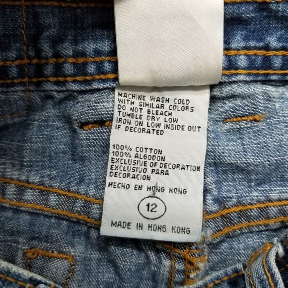 Vintage Lucky Brand Jeans Skirt Womens 12 Blue Pockets 25x16‎ - Picture 6 of 13